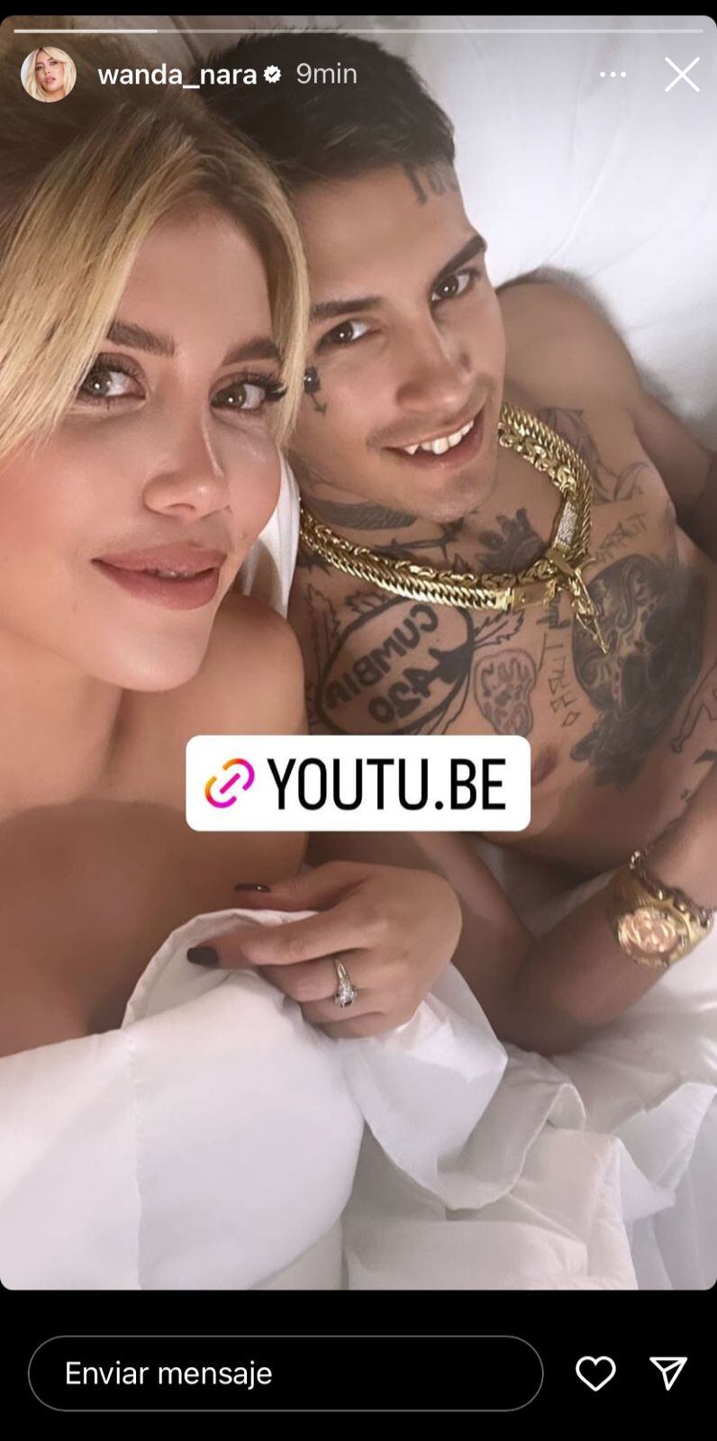 L-Gante y Wanda Nara presentaron su videclip.