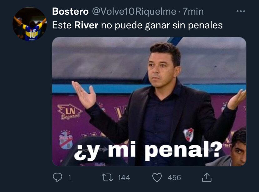 Marcelo Gallardo fue otro apuntados por los memes.