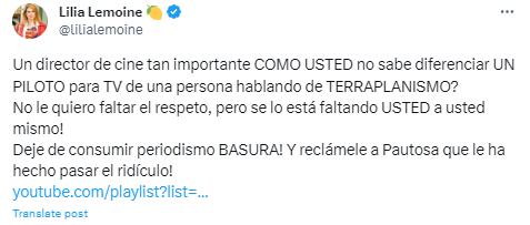 Así fue el cruce entre Campanella y la candidata de Milei.