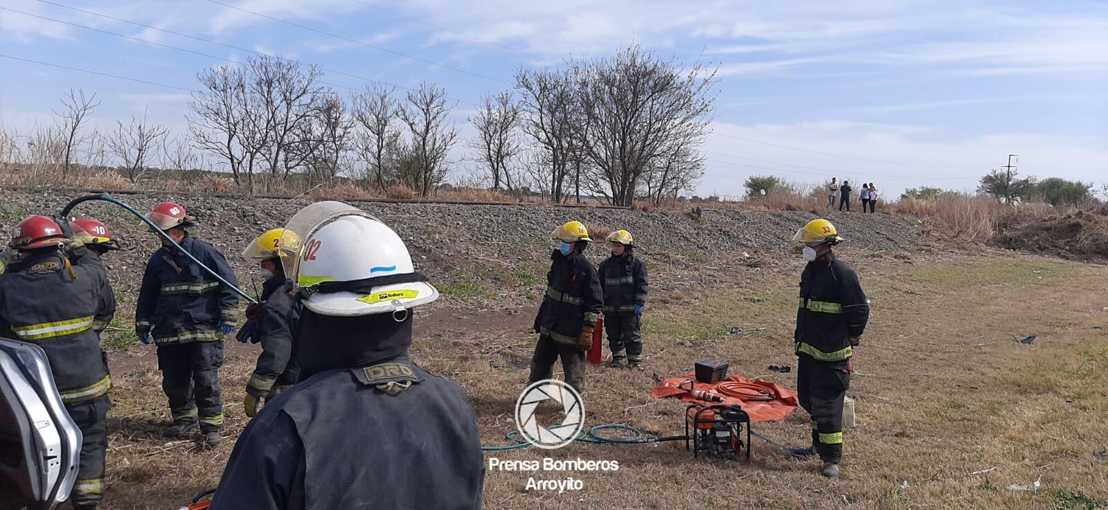 Vuelco en Ruta 19 en Arroyito