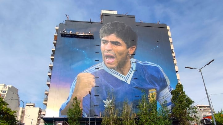 Mural Diego Armando Maradona.