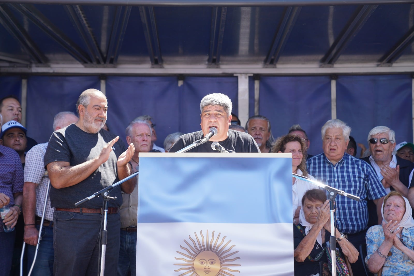 Pablo Moyano, uno de los oradores de la marcha de la CGT.