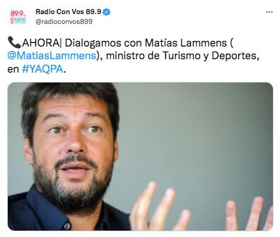 Matías Lammens, firme con la postura del Gobierno y la asistencia del público a las canchas.