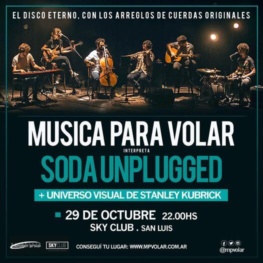 Soda Unplugged, concierto en San Luis