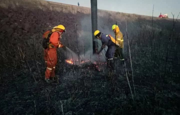 Focos de incendios en Puerto Libertad fueron extinguidos por Bomberos Voluntarios.