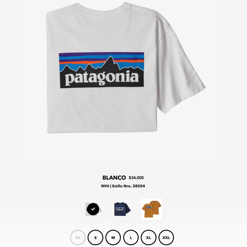 Esto es lo que vale una remera Patagonia en Chile.