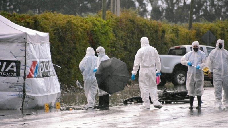 Criminalística trabajó de manera atípica por las intensas lluvias.