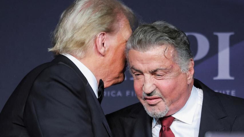 Donald Trump y Sylvester Stallone.