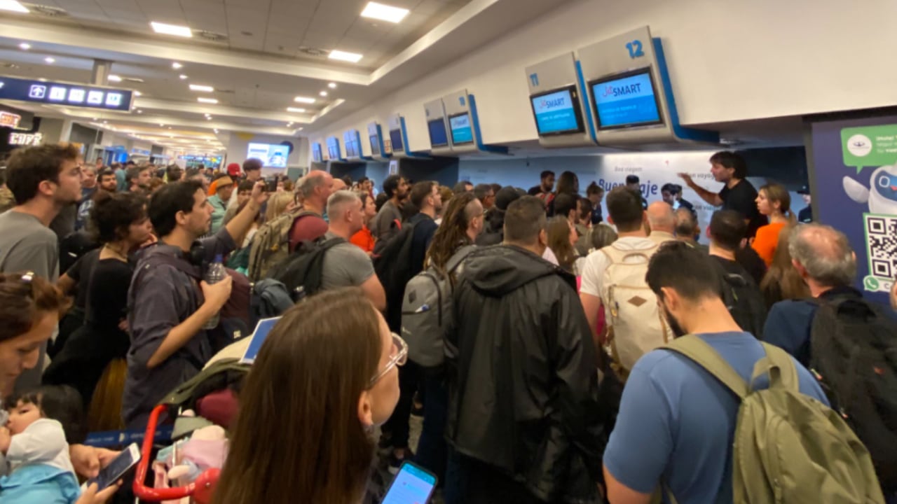 Demoras en Aeroparque. Archivo: El Cronista.