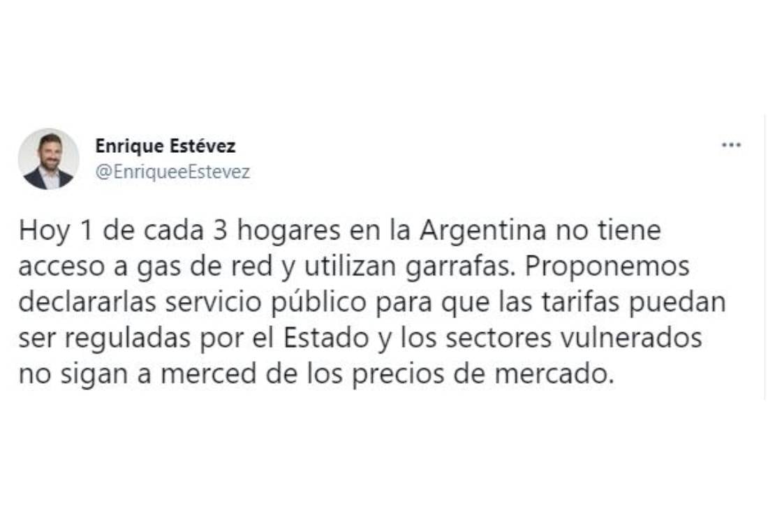 El bloque Socialista presentó un proyecto para declarar servicio público al gas envasado.