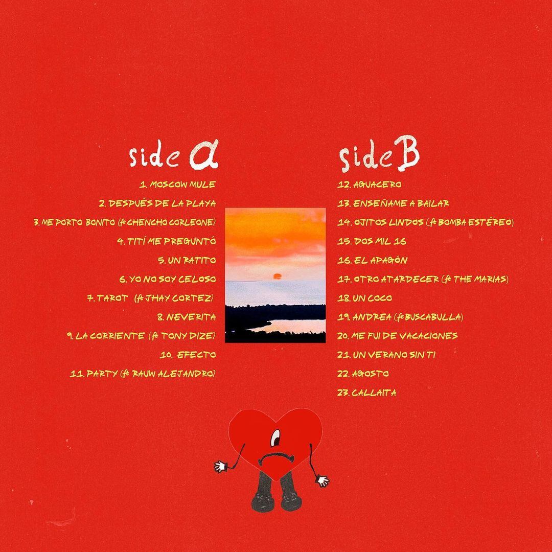 Tracklist del nuevo álbum de Bad Bunny.