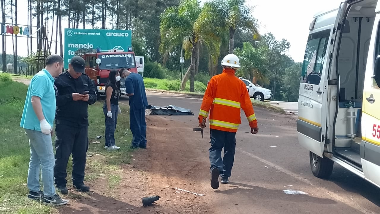 Siniestro vial: un motociclista perdió la vida en Garuhapé