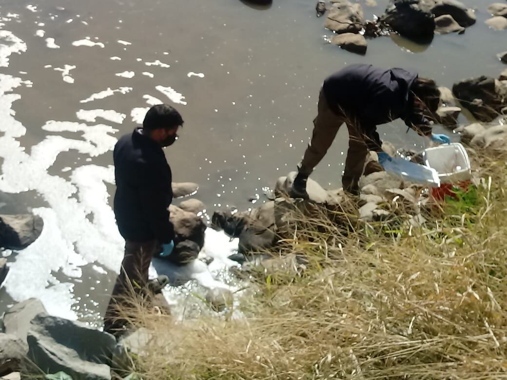 Arroyo contaminado en La Calera. (Gentileza)