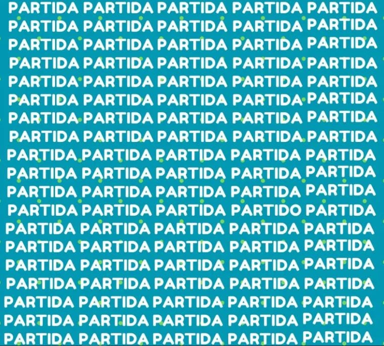 El acertijo visual de la palabra "partido".