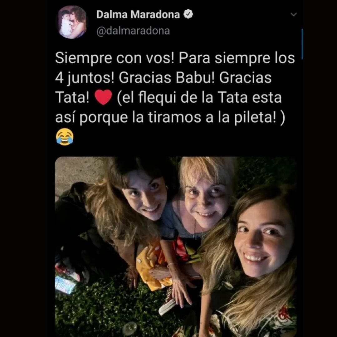 El mensaje de Dalma para su padre.