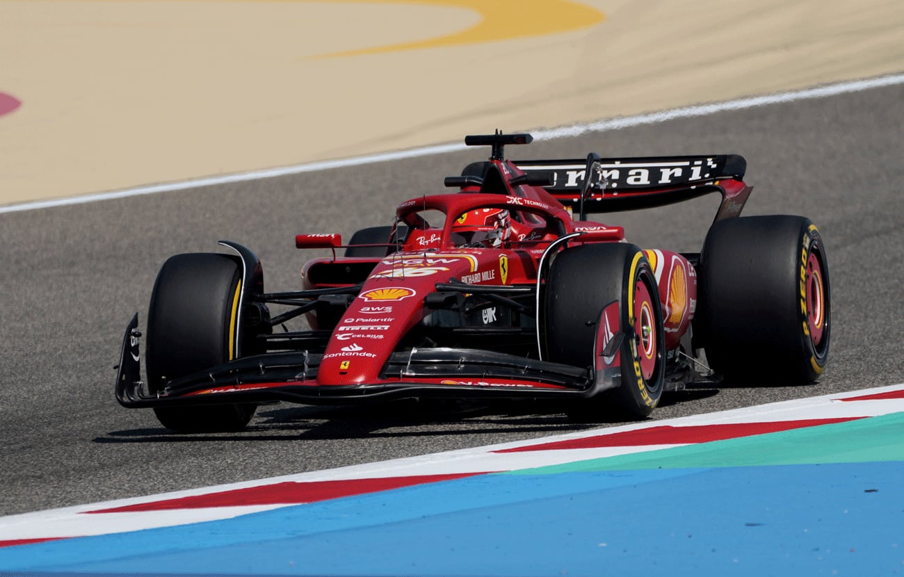 Charles Leclerc, al comando de la Ferrari SF24. (AP)