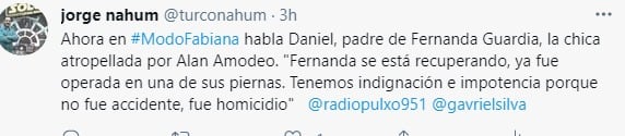 Daniel Guardia y su reclamo ante la liberación del conductor que manejaba alcoholizado.