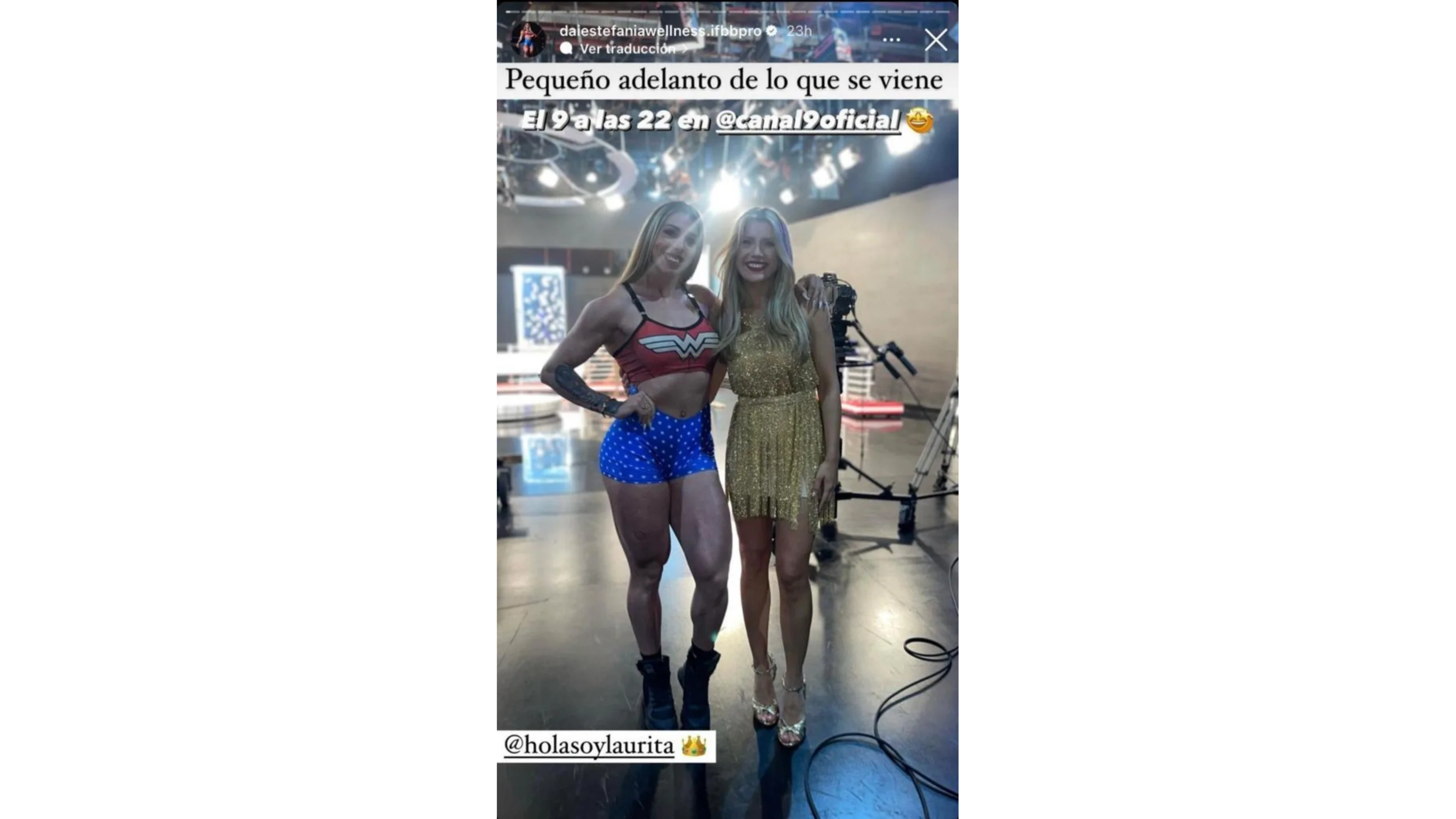 Daiana se fotografió con Laurita durante las grabaciones del nuevo programa.