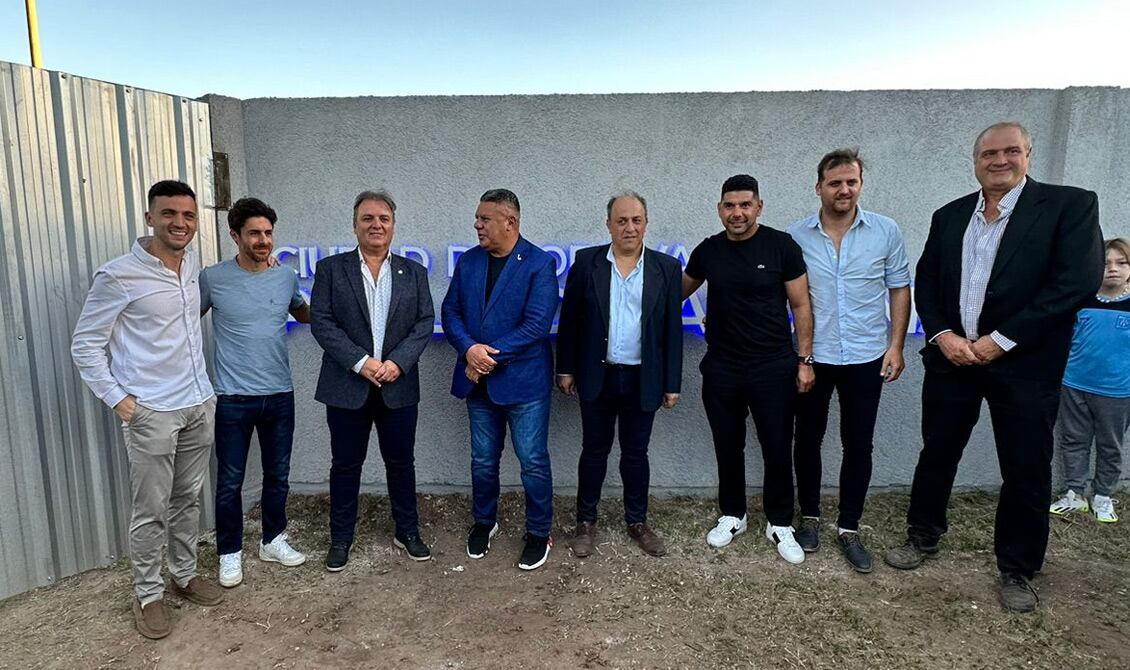 Aimar y Tapia, presentes en la inauguración de las obras de Estudiantes (Foto: Prensa Estudiantes de Río Cuarto).