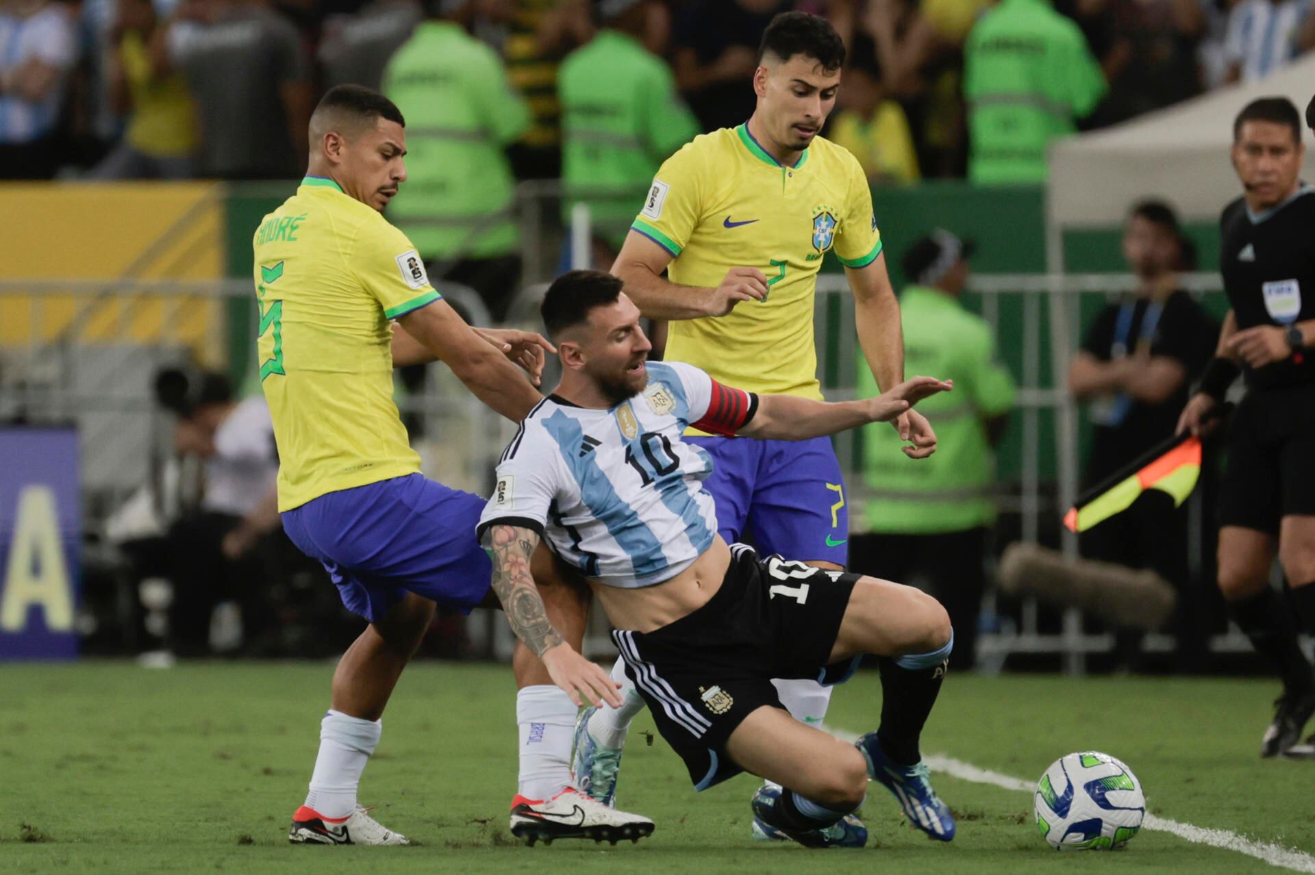 La "Pulga" estuvo 78 minutos en cancha, pero una lesión lo diezmó antes del entretiempo.