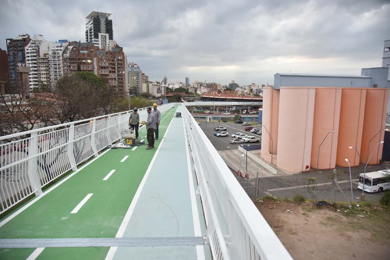 Bicisenda en altura con ultimos retoques pronta a su inauguración (Facundo Luque / La Voz)