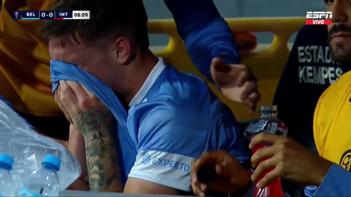 Otra lesión que complica a Belgrano: el pibe Jeremías Lucco salió y no contuvo el llanto