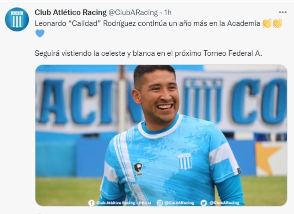 Calidad Rodríguez, un símbolo de Racing.