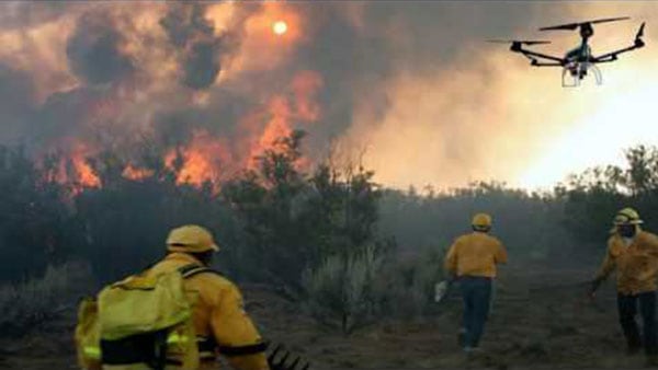 Control de incendio con drones