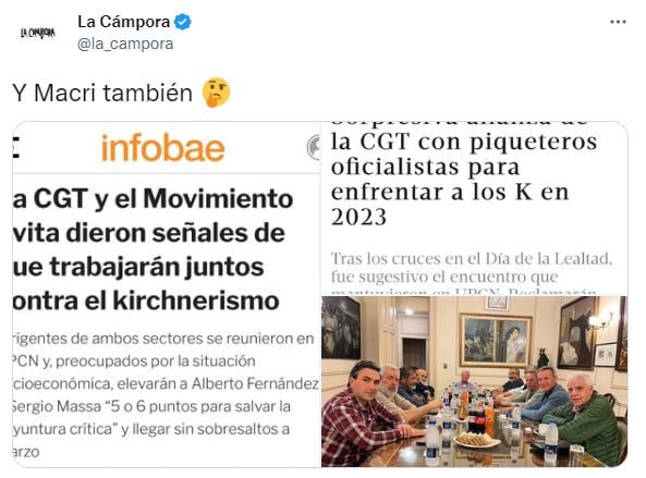 El mensaje de La Cámpora