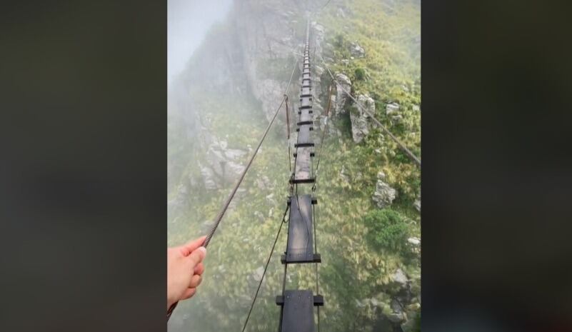 Mirá el increíble puente colgante ubicado en un lugar mágico de San Luis