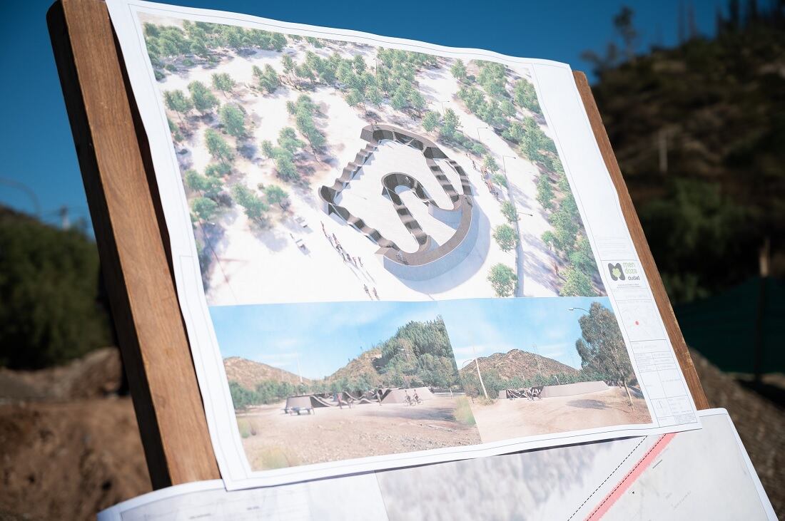 La maqueta de la nueva pista de pump track que construirán en el Parque de Montaña. Gentileza Gobierno de Mendoza