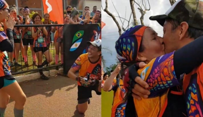 Finalizó el Ultra Maratón Yaboty en El Soberbio con una romántica propuesta de casamiento