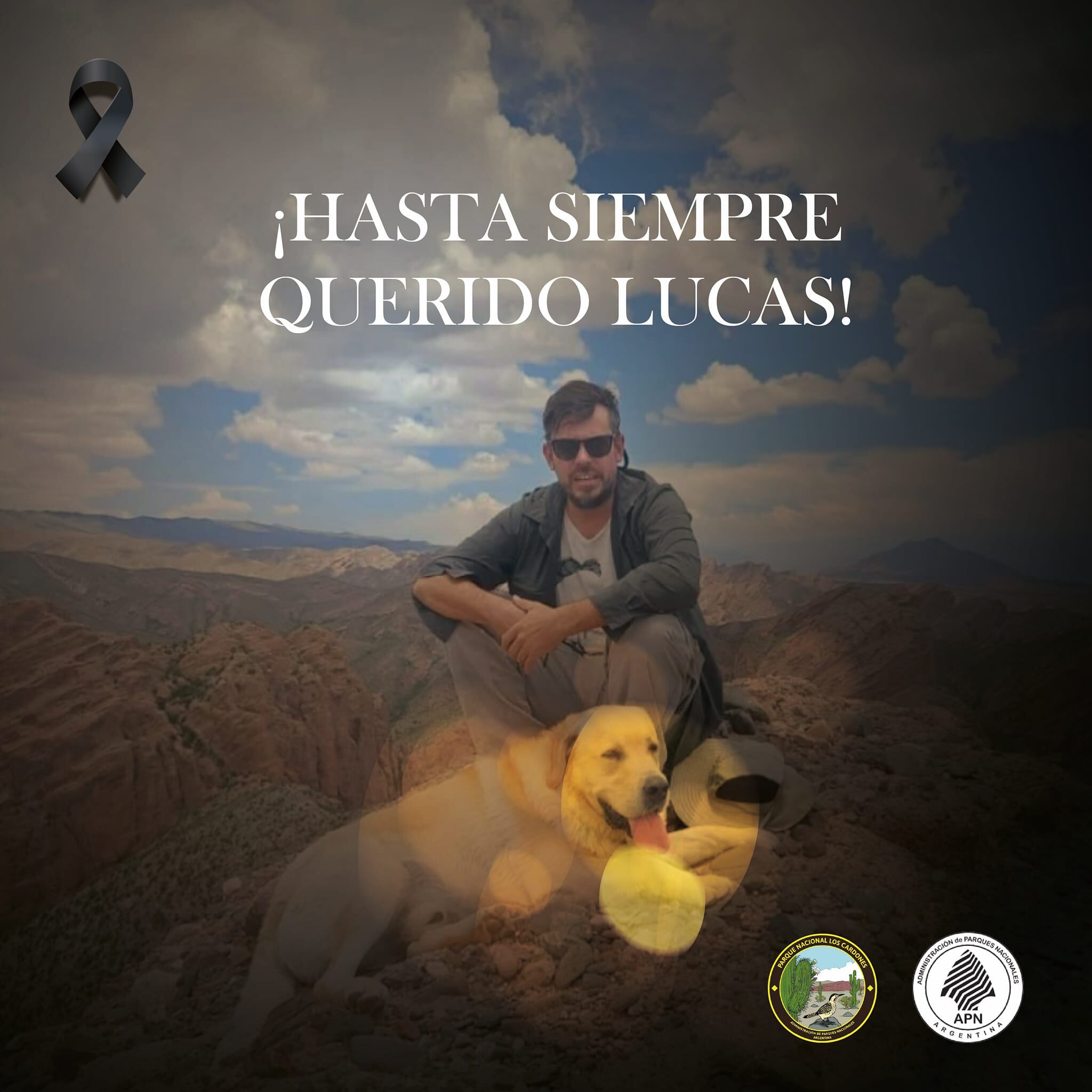 La despedida de los funcionarios del Parque Nacional Los Cardones para Lucas.