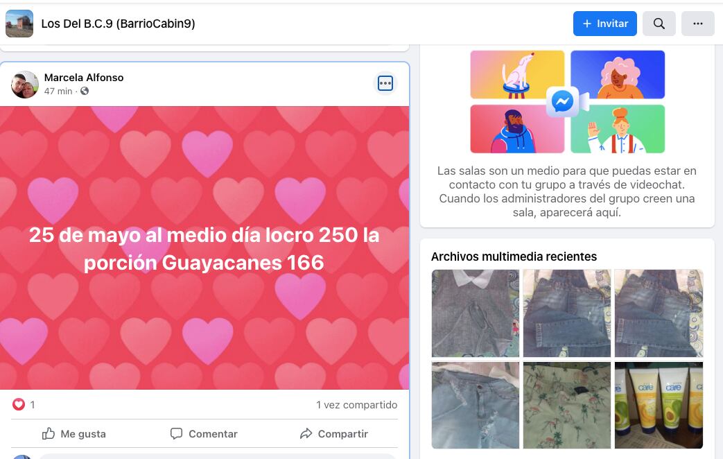 Página de Facebook en la ciudad de Pérez, para comprar, vender y ofrecer todo tipo de servicios