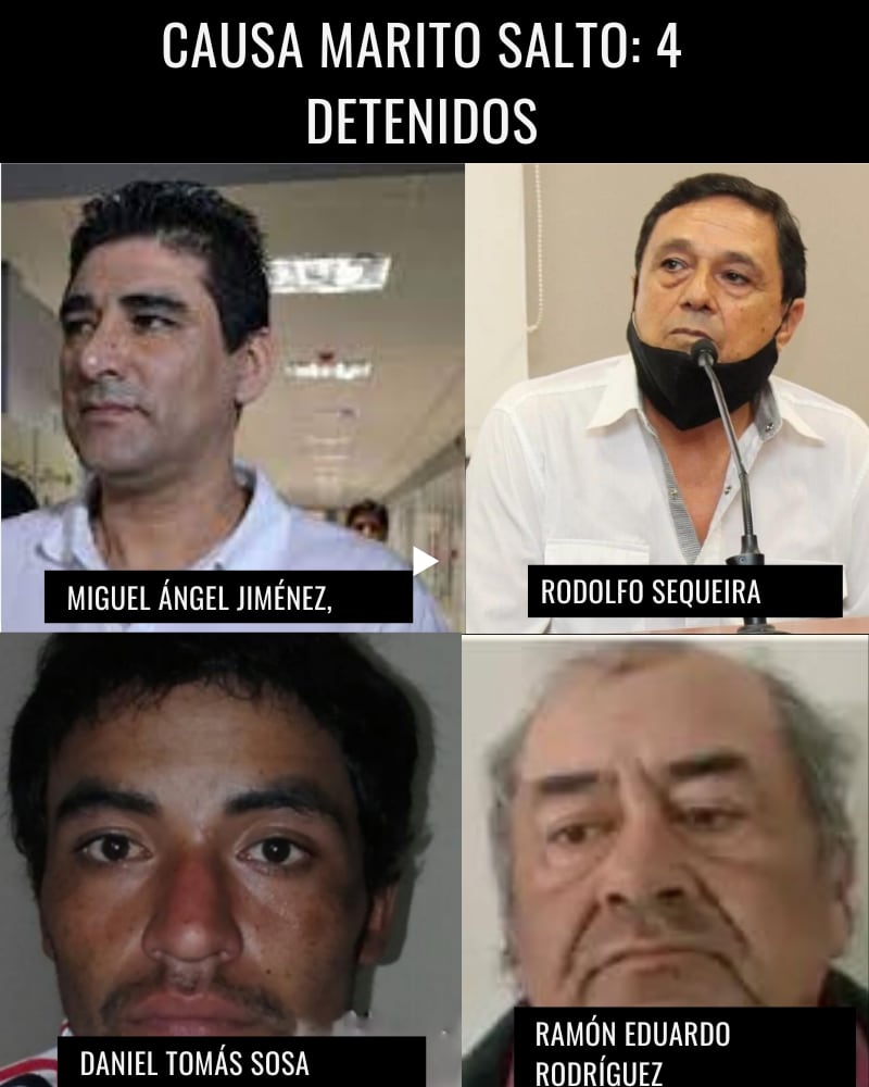 Los 4 detenidos por el asesinato de Marito Salto.