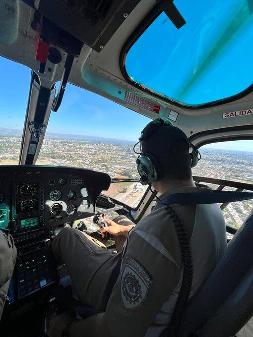 La patrulla aérea colabora en el megaoperativo en Córdoba.