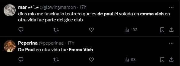 Los memes de Emma Vich y De Paul en X.