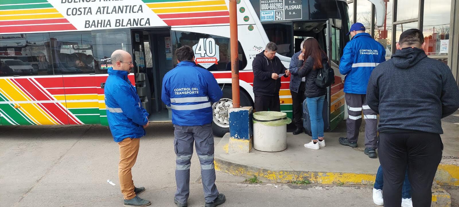 La CNRT realizó controles en la terminal de ómnibus de Punta Alta.