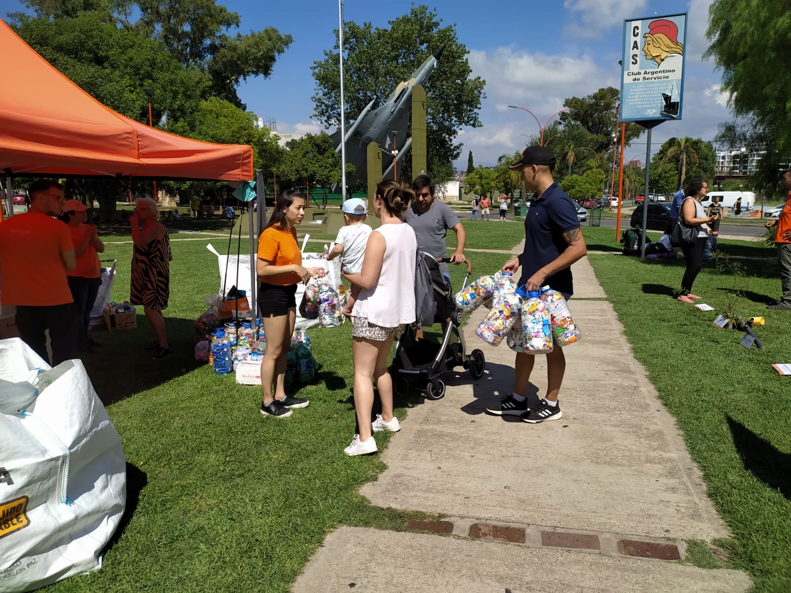 Big Bag con ecobotellas en Carlos Paz