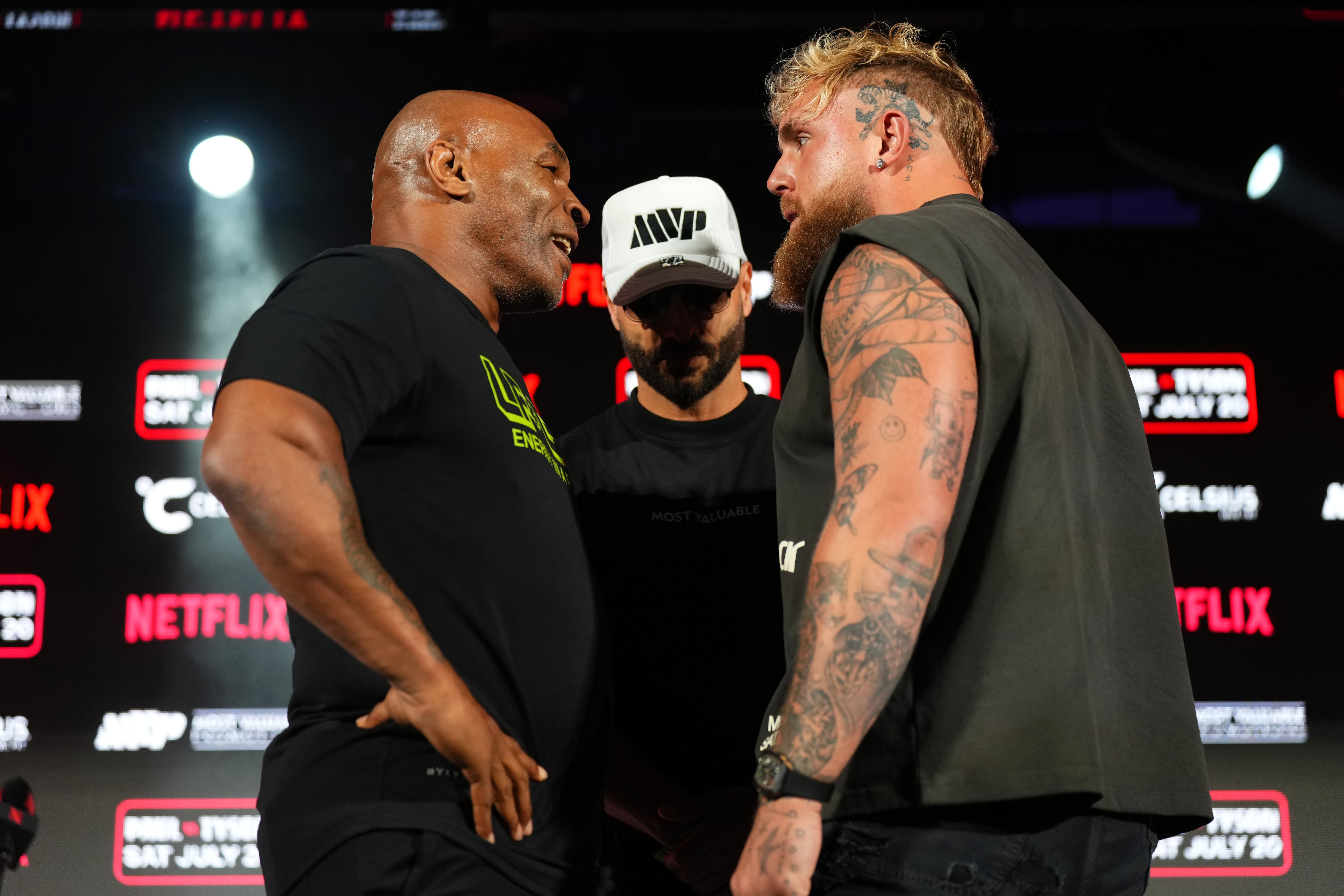 Jake Paul vs. Mike Tyson. Foto: Netflix.