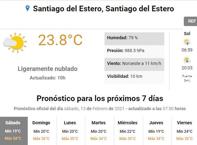 Servicio Meteorológico Nacional.