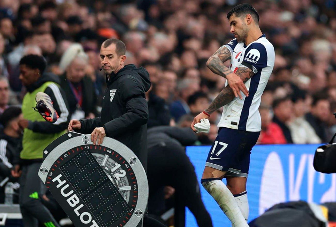 Cuti Romero salió lesionado y está en duda para la fecha FIFA. / Foto: Tottenham