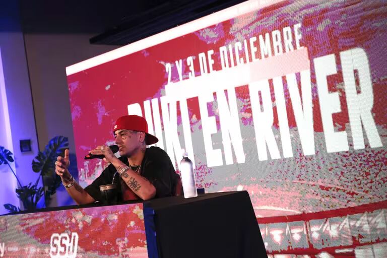 La conferencia de prensa, previo al River.