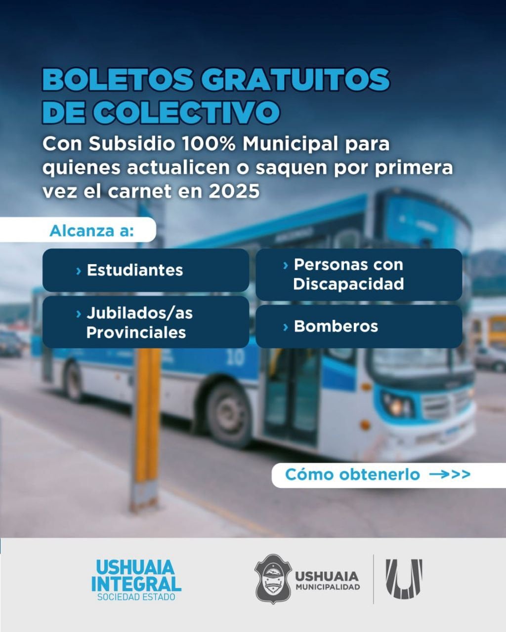 Aplicación de colectivo en Ushuaia ,Mi Bondi