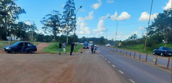 Oberá: accidente vial sobre Ruta N°14 dejó a una persona herida.