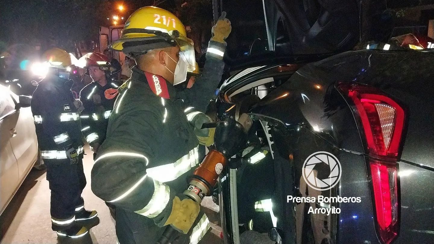 Volcó un vehiculo en Arroyito