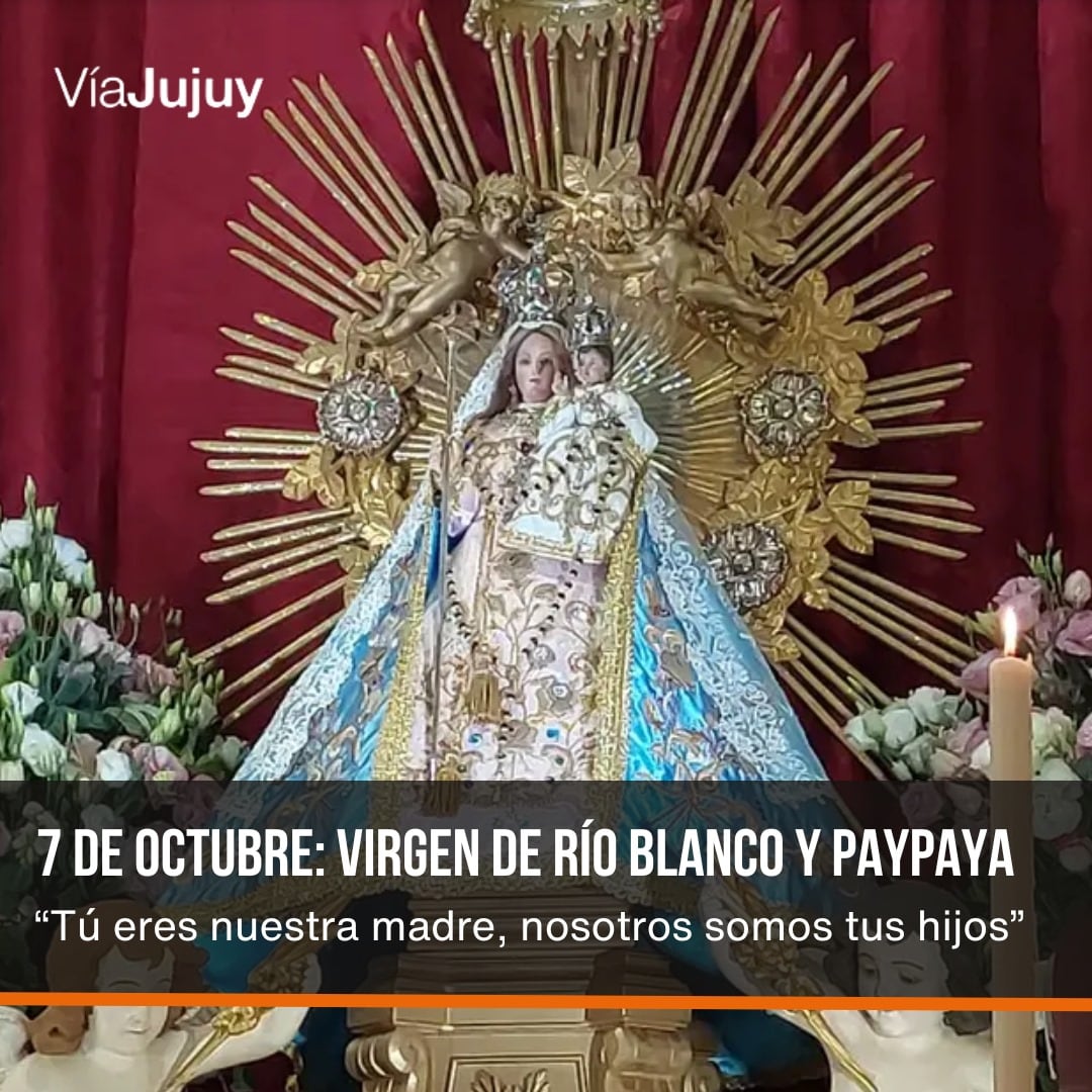 La sagrada imagen de la Virgen María que en Jujuy es venerada en su advocación del Rosario de Río Blanco y Paypaya.