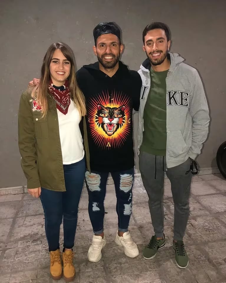 Sabrina de Gran Hermano 2024, junto a su ex Brian y el Kun Agüero.