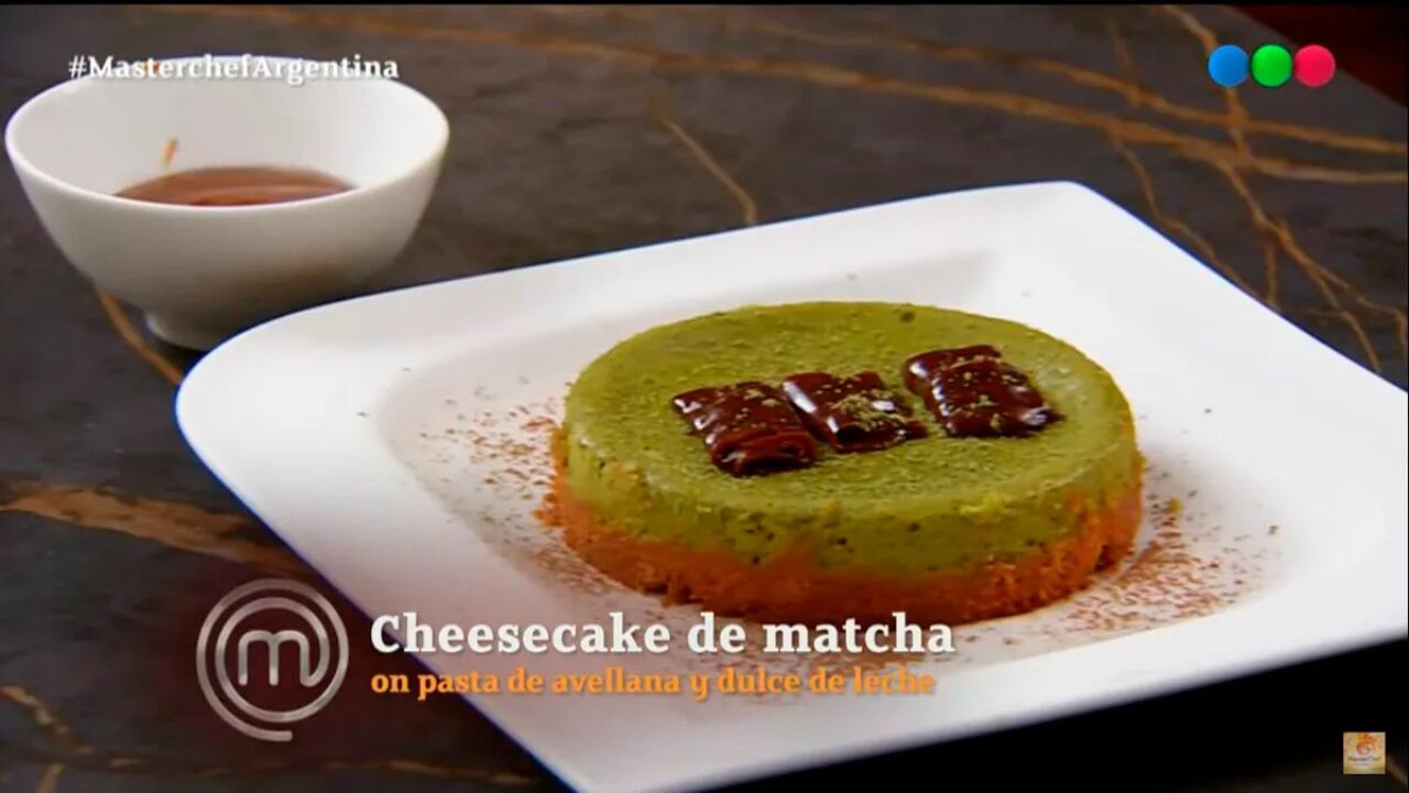 Cheesecake de matcha de Gastón Dalmau.