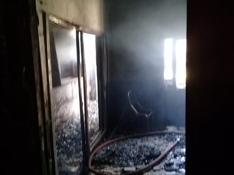 Pérdida casi total de una vivienda por el fuego